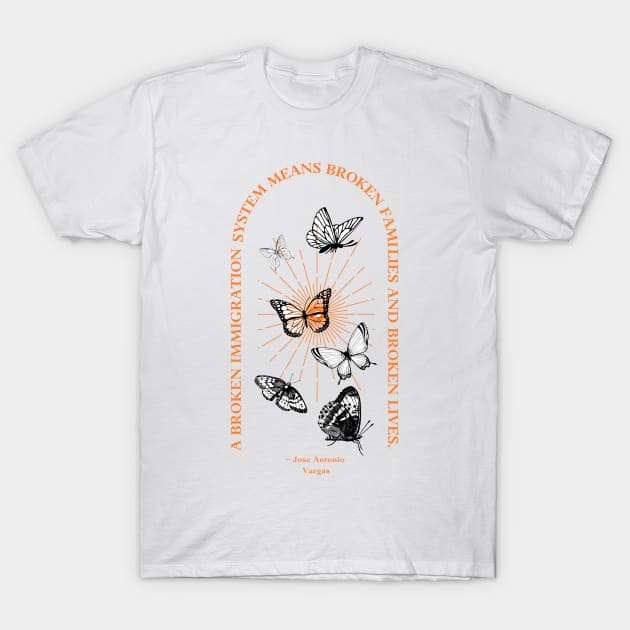 A Broken Immigration System T-Shirt by OCJF